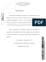 Declaración Institucional Ayuntamiento de Las Berlanas