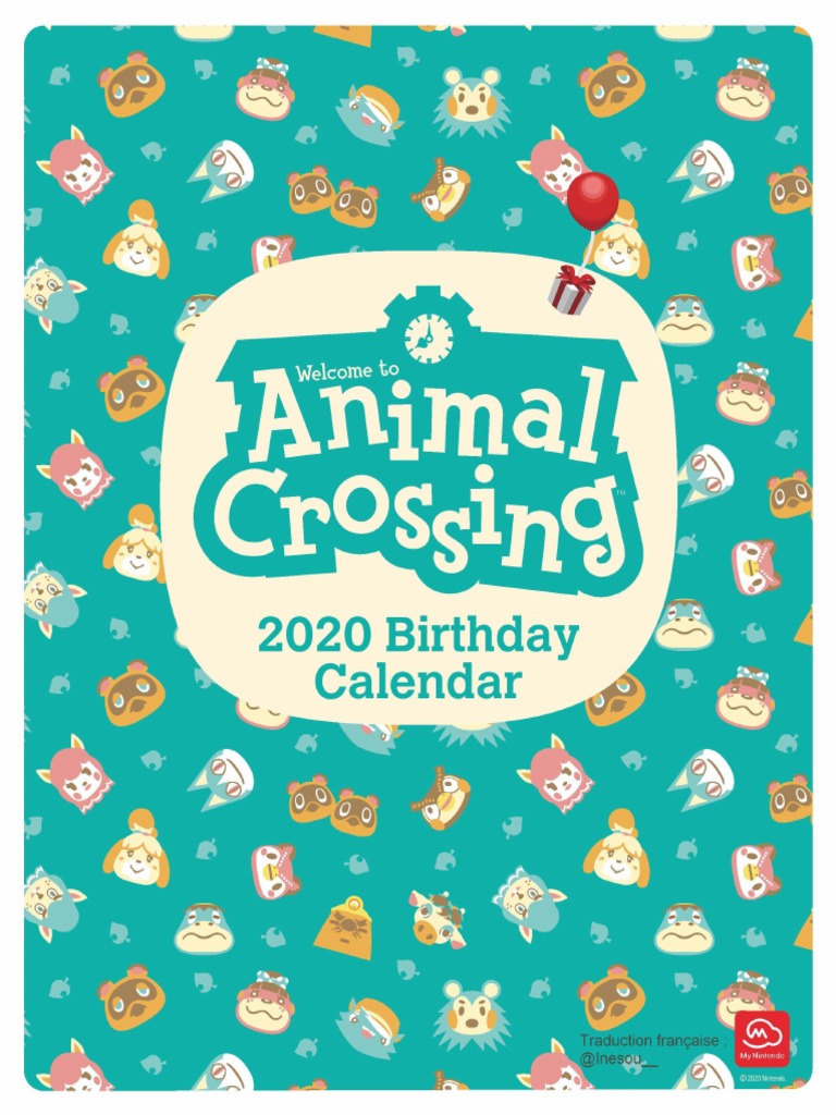 Animal Crossing Calendrier D Anniversaire