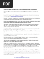 Cubby, a Luggage Storage Service, Offers Its Luggage Storage to Bostonians