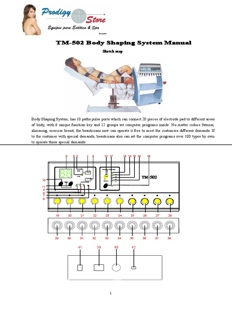 TM-502 Body Shaping System Manual | PDF | Power Supply | Computer