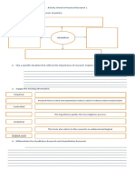 Activity Sheet on Defining Research