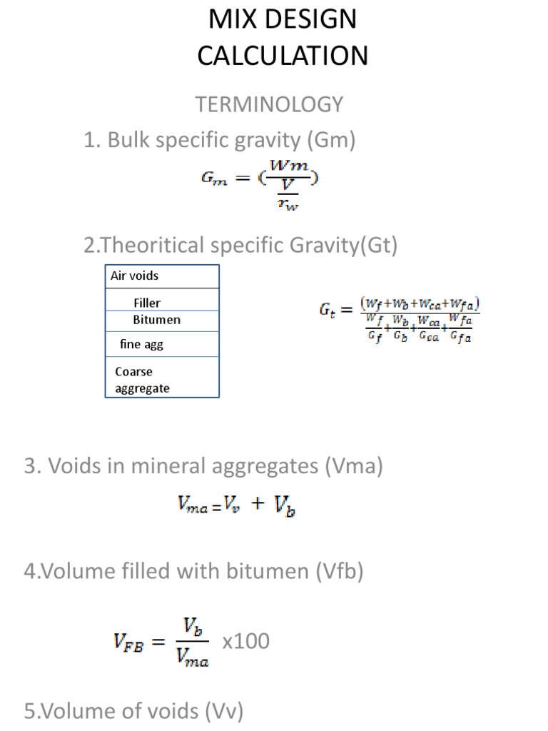 Mix Design Calculation PDF