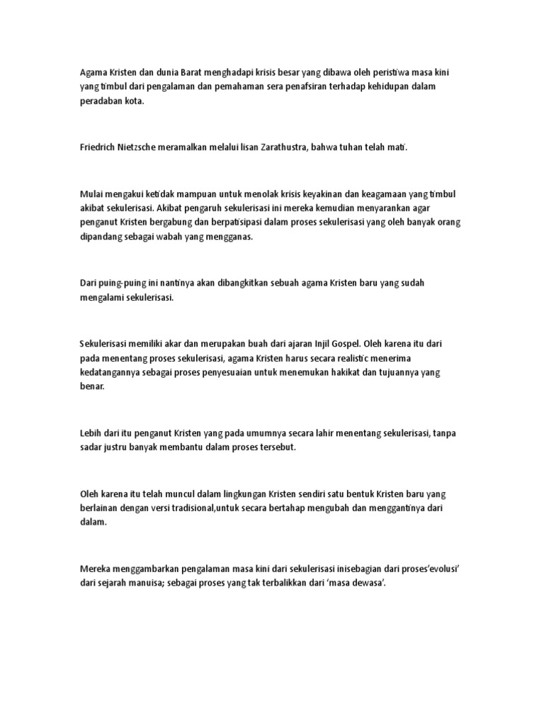 Ringkasan Islam Dan Sekulerisma Pdf