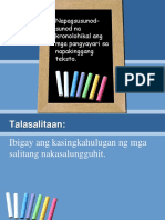 Napagsusunod-Sunod Na Kronolohikal Ang Mga Pangyayari Sa Napakinggang Teksto.