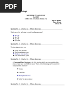 2.data Structures - CS301 Fall 2009 Mid Term Paper