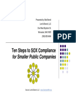 Ten Steps To SOX Compliance For Smaller Public Companies PDF