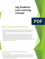 Creating Students-Centered Learning Climate