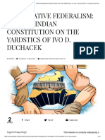 COMPARATIVE FEDERALISM - TESTING INDIAN CONSTITUTION ON THE YARDSTICS OF IVO D. DUCHACEK - Rostrum's Law Review