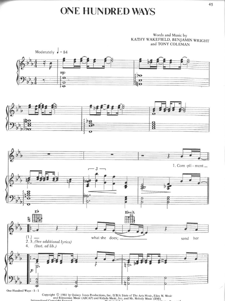 Quincy Jones One Hundred Ways PDF PDF