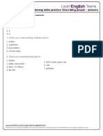 Describing People - Answers1 4 PDF