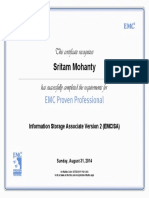 Information Storage Associate Version 2 (EMCISA) Certificate PDF