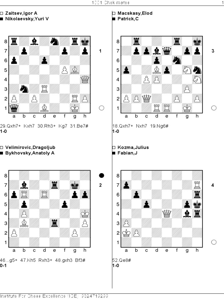 1001 Chek Mates in Chess | PDF | Chess Titles | Chess Theory