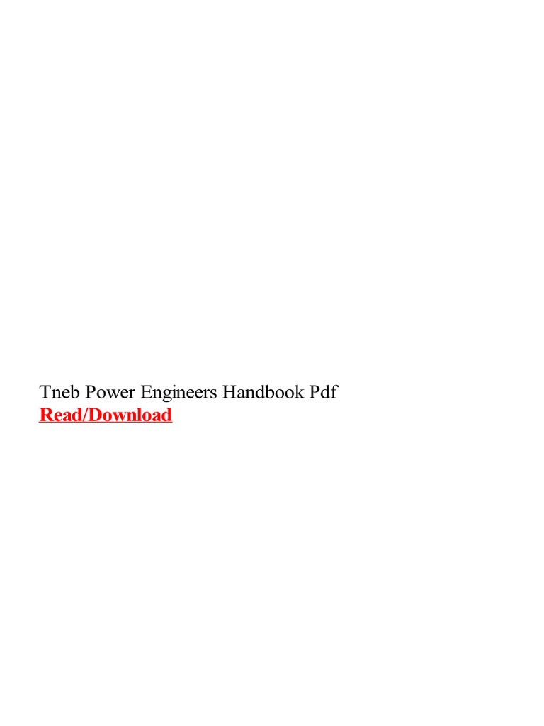 Tneb Power Engineers Handbook PDF PDF Electric Power Books