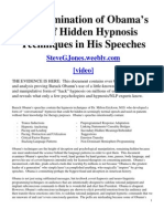 Obama S Use of Hidden Hypnosis Techniques in His Speeches