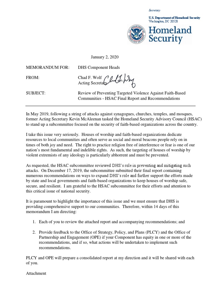 dhs-memo-on-hsac-report-pdf-united-states-department-of-homeland