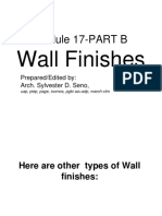 MODULE 17 - Wall Finishes - PART B