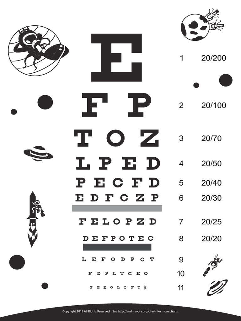 eye chart 3 mtr a4 paper pdf