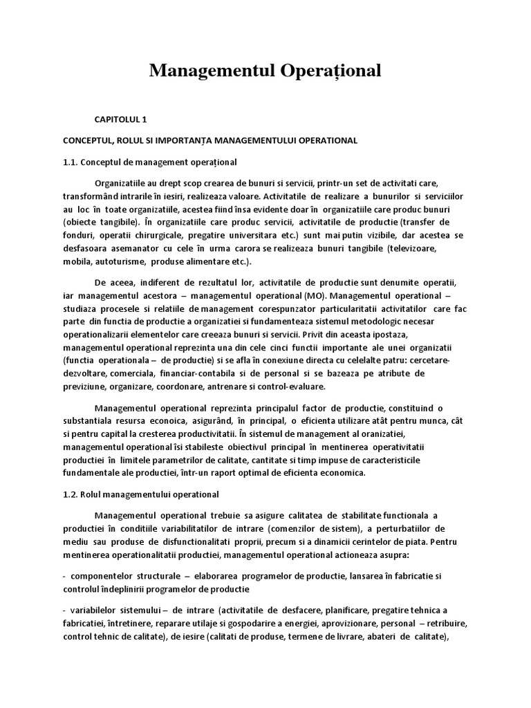 Management General - 11. M Operational 1 | PDF