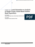 Effect of Crystal Orientation On Analysis of Single-Crystal, Nickel-Based Turbine Blade Superalloys