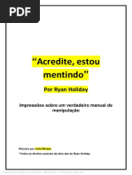 RESUMO - ACREDITE, ESTOU MENTINDO - RYAN HOLIDAY