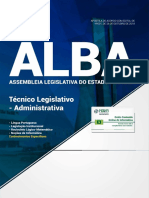 Assembleia Legislativa Da Bahia Alba 2018 - T Cnico Administrativo - Administrativa PDF