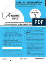 Prova ENEM 2013 Sab Azul Sem Gabarito PDF