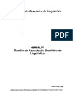 Intcrrclações Entre A Lingüística C Outras Ciências Boletim Abralin N 22