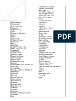 Standards Repertoire