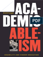 (Corporealities) Jay Timothy Dolmage-Academic Ableism - Disability and Higher Education-University of Michigan Press (2017)