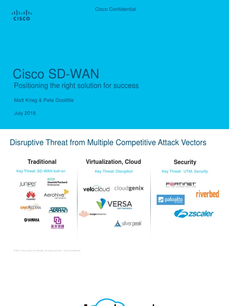 SD WAN Positioning For Viptela Meraki | PDF | Cisco Systems | Cloud ...