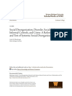 Social Disorganization Disorder Social Cohesion Informal Control