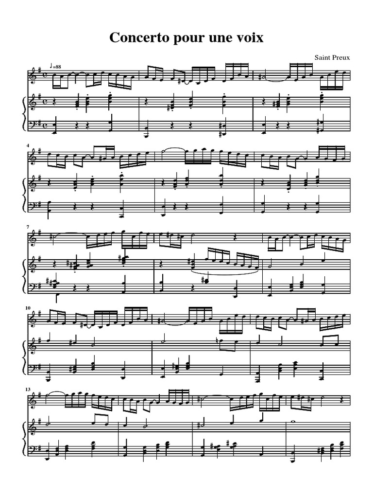 Concerto Pour Une Voix St Preux Pdf