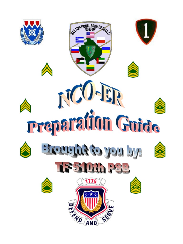NCOER Guide PDF Non Commissioned Officer Military Rank