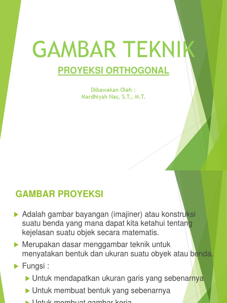 Teknik Proyeksi Orthogonal | PDF | Metode & Bahan Ajar
