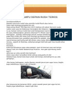 Cara Stel Lampu Depan Rush Terios - HTML