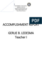 Accomplishment Report