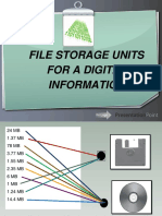 file storage units for a digital information
