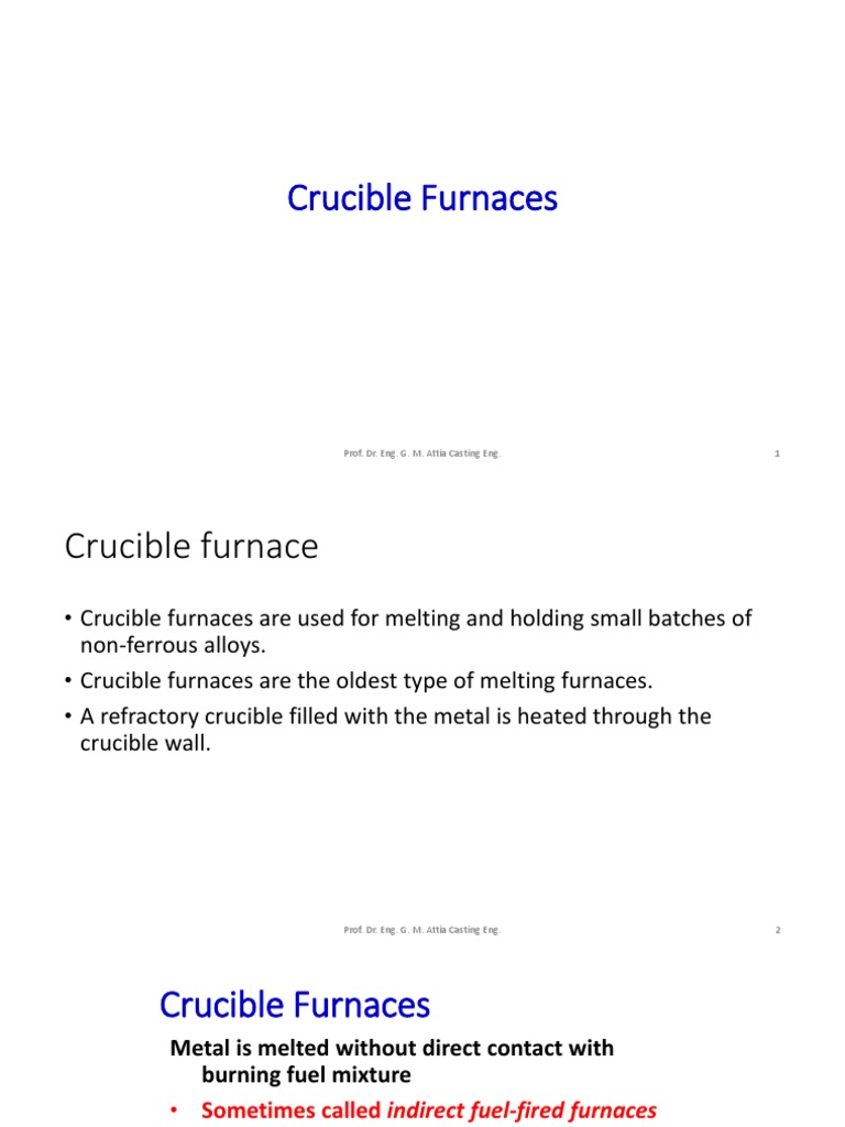 Crucible Cupola Furnaces2 PDF PDF Foundry Iron