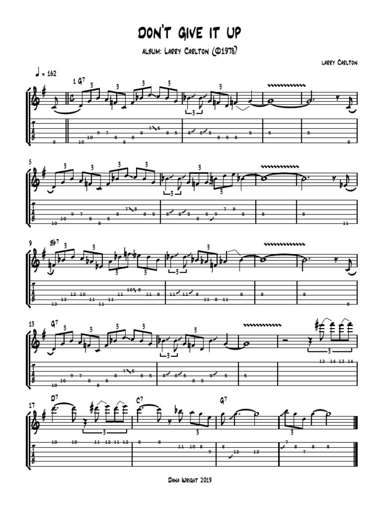 Dont-Give-It-Up - Full Score | PDF