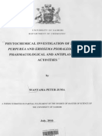 Wanyama - Phytochemical Investigation of Tephrosia Purpurea and Eriosema Psoraleoides For Pharmacological and Antiplasmodial Activities PDF