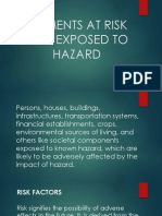 Elements at Risk and Exposed To Hazard