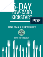 5-Day Low-Carb Meal Plan & Shopping List