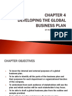 Chapter 4 - Developing The Global Business Plan
