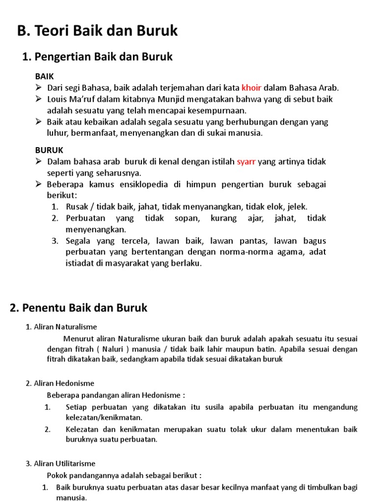 Teori Baik Dan Buruk Pdf