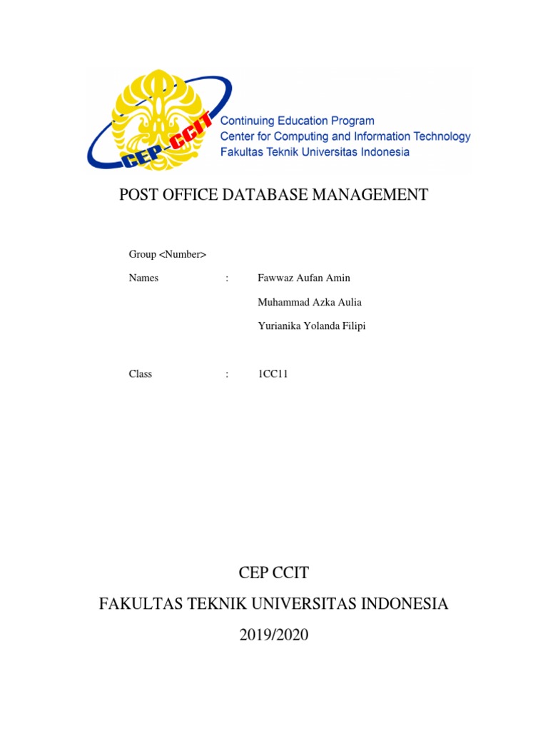 Post Office Database Management Project | PDF | Information Retrieval ...