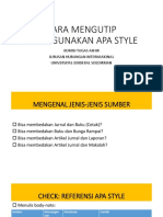 Cara Mengutip Menggunakan Apa Style