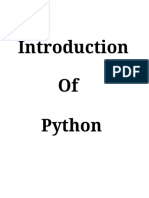 Intro of Python