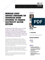 Morgan Lewis Advises Suriname On Sovereign Bond Offering To Finance Electricity Sector Reform