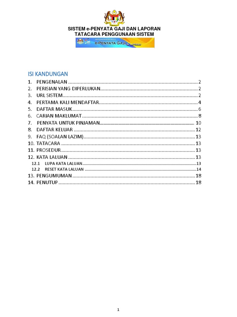 Tatacara Penggunaan Sistem Epenyata Gaji Dan Laporan 09102019