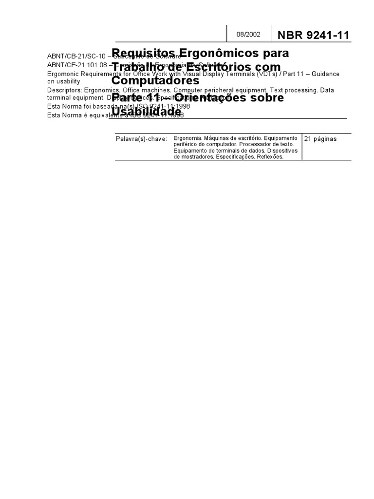 Requisitos de Usabilidade ISO 9241-11 | PDF | Business | Usabilidade